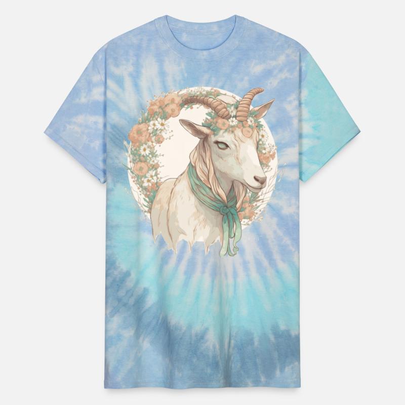 Watercolor Flower Goat Chinese Zodiac Animal Sign