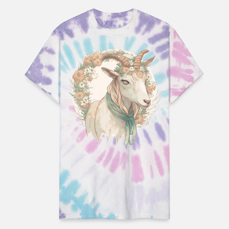 Watercolor Flower Goat Chinese Zodiac Animal Sign