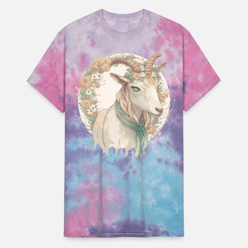 Watercolor Flower Goat Chinese Zodiac Animal Sign