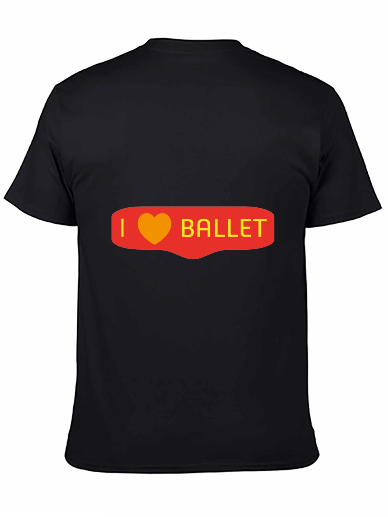 I Heart Ballet Graphic Tee - Black Cotton Blend