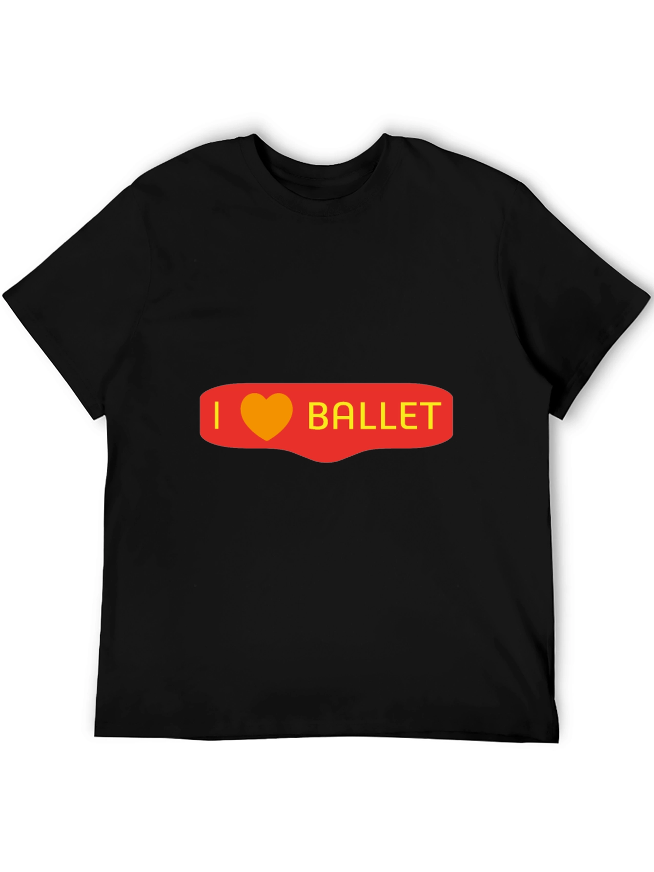 I Heart Ballet Graphic Tee - Black Cotton Blend