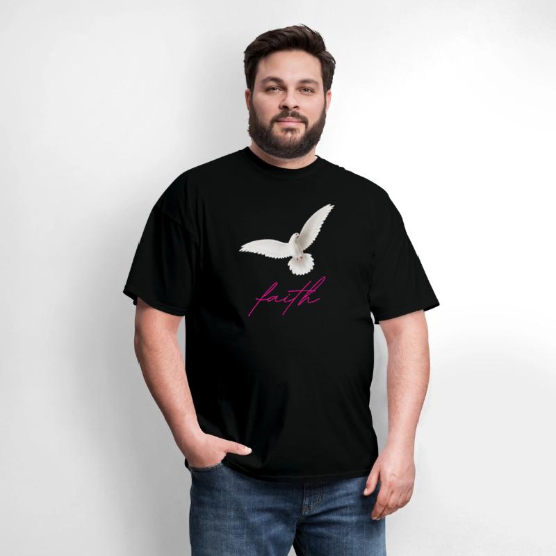 White and Cyan Faith Motivational T shirt