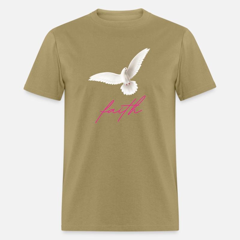 White and Cyan Faith Motivational T shirt