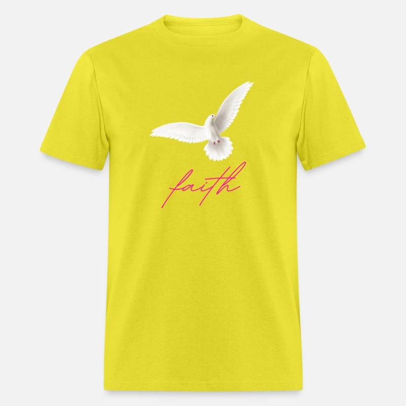 White and Cyan Faith Motivational T shirt