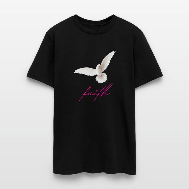 White and Cyan Faith Motivational T shirt