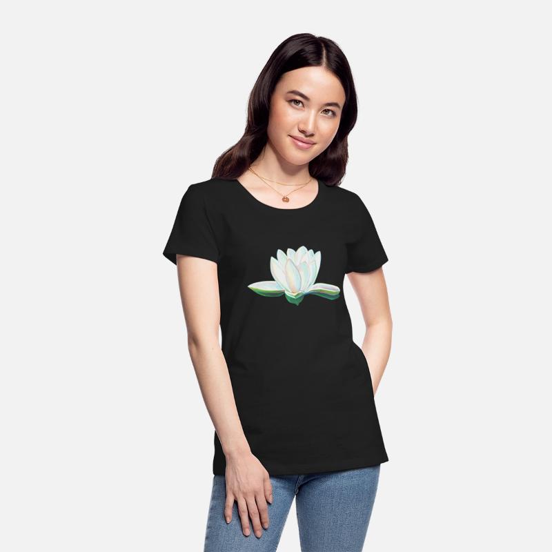 White Lotus Flower Illustration