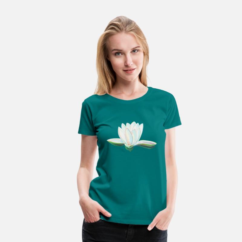 White Lotus Flower Illustration