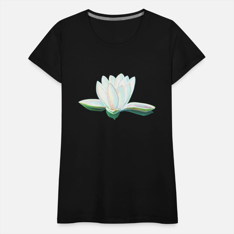 White Lotus Flower Illustration