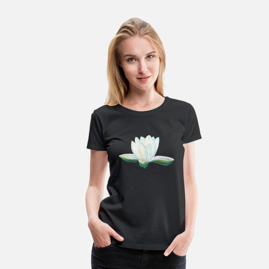 White Lotus Flower Illustration