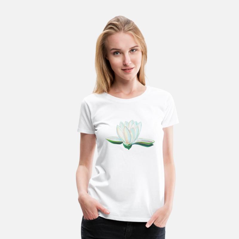 White Lotus Flower Illustration