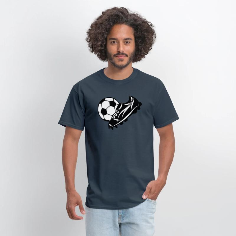 White soccer ball with soccer shoe