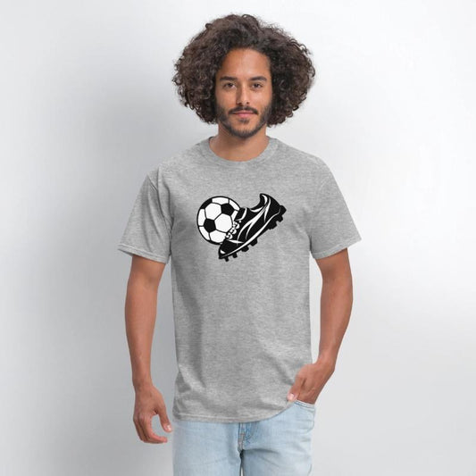 White soccer ball with soccer shoe