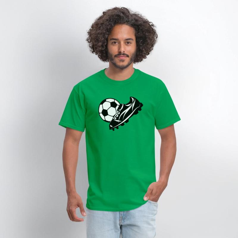 White soccer ball with soccer shoe