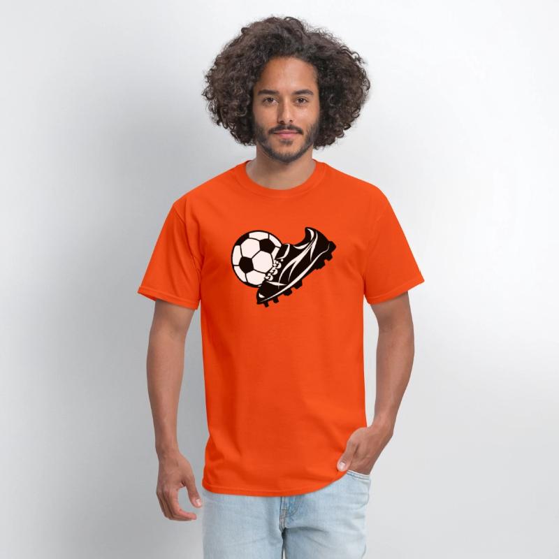 White soccer ball with soccer shoe