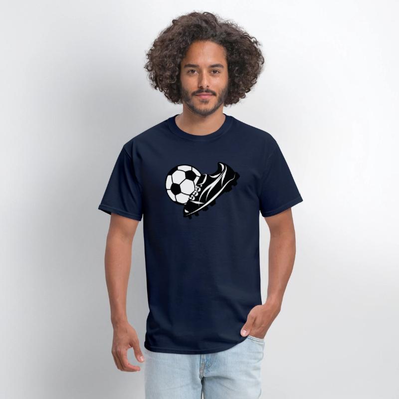 White soccer ball with soccer shoe