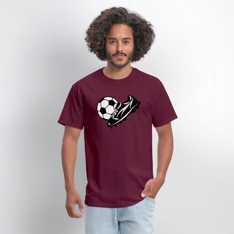 White soccer ball with soccer shoe