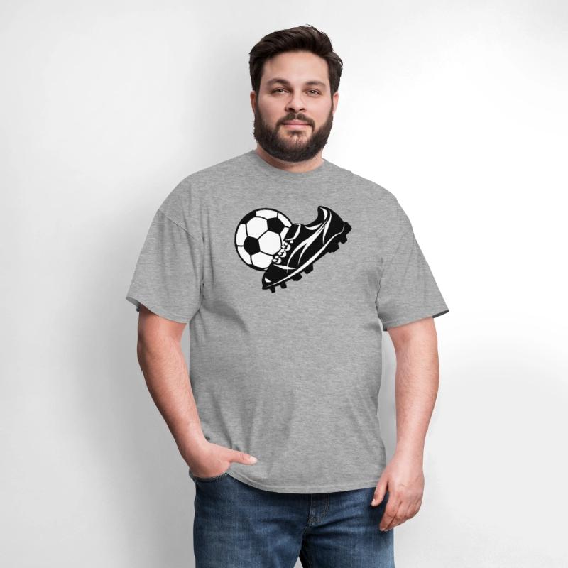 White soccer ball with soccer shoe