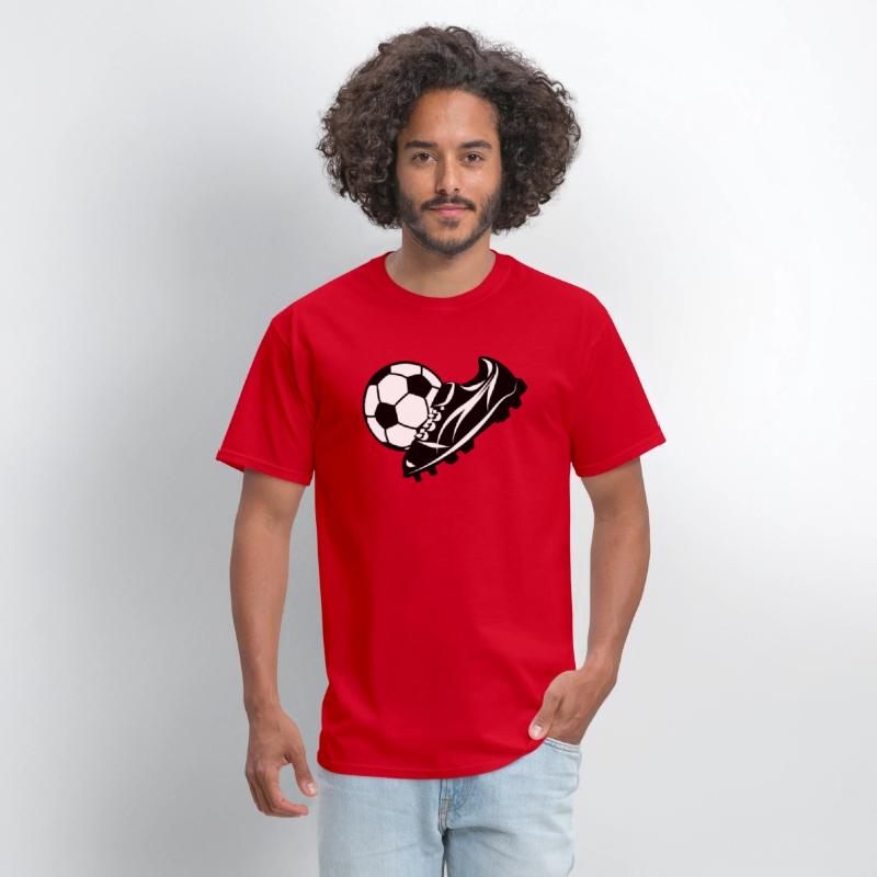 White soccer ball with soccer shoe