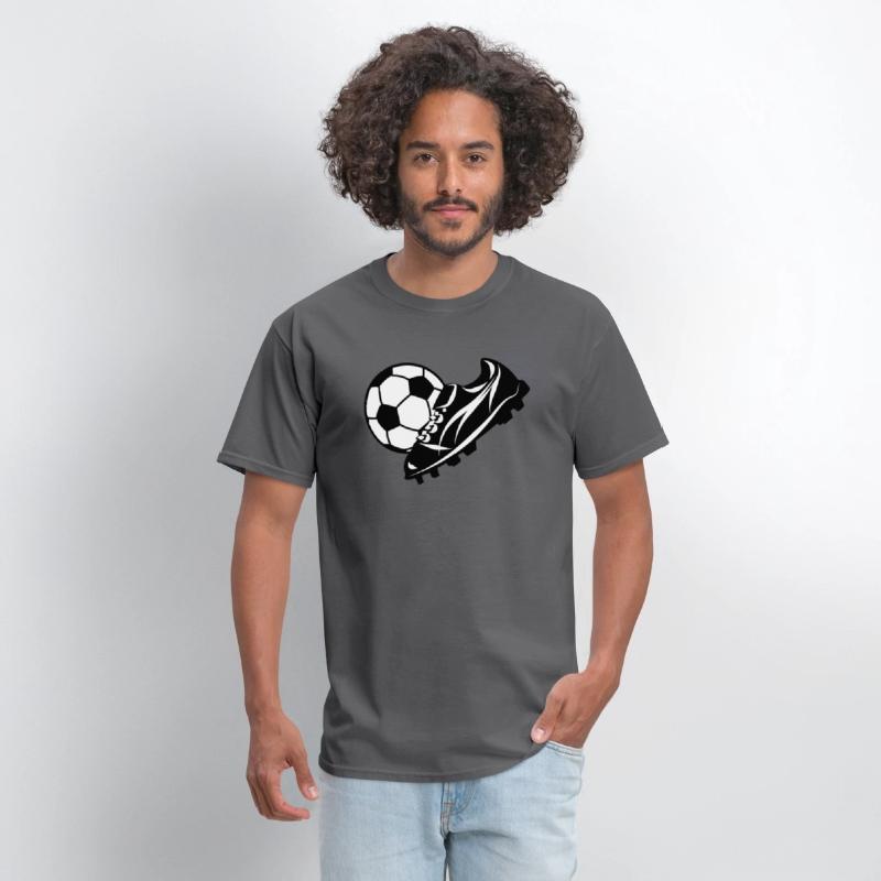 White soccer ball with soccer shoe