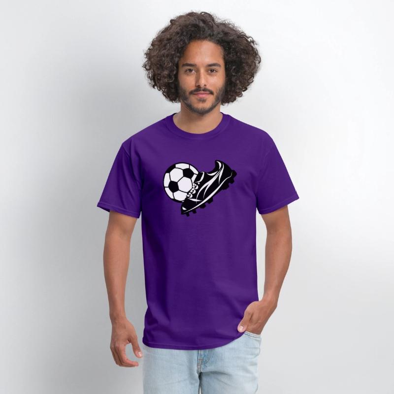 White soccer ball with soccer shoe