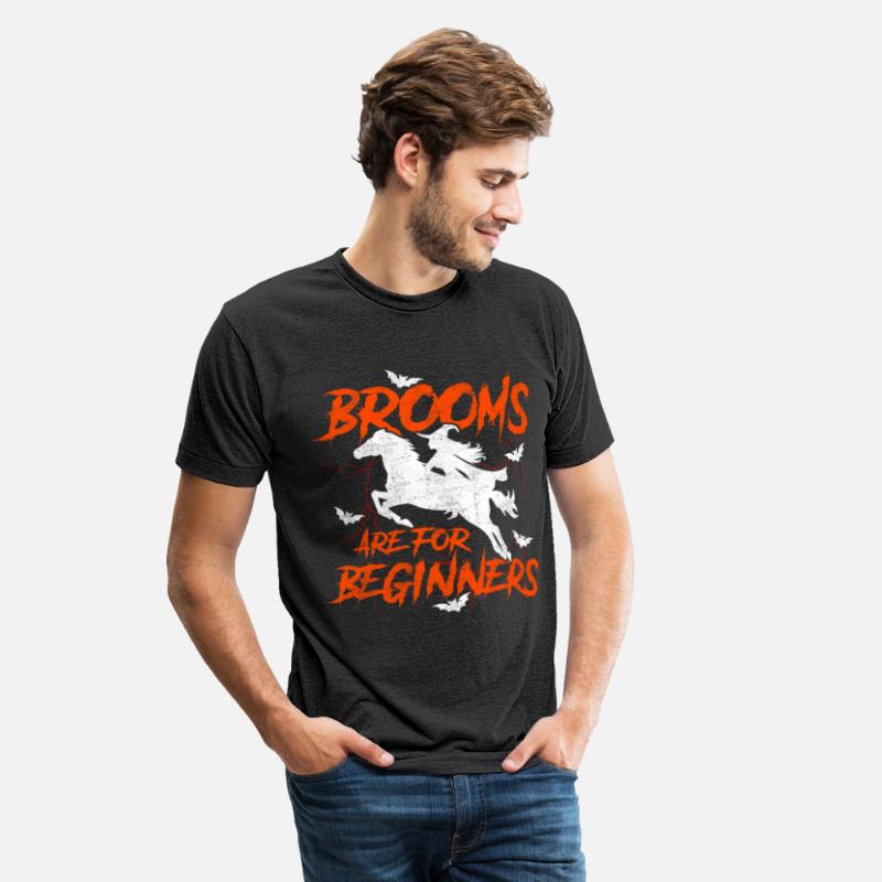 Witch rides horse on Halloween