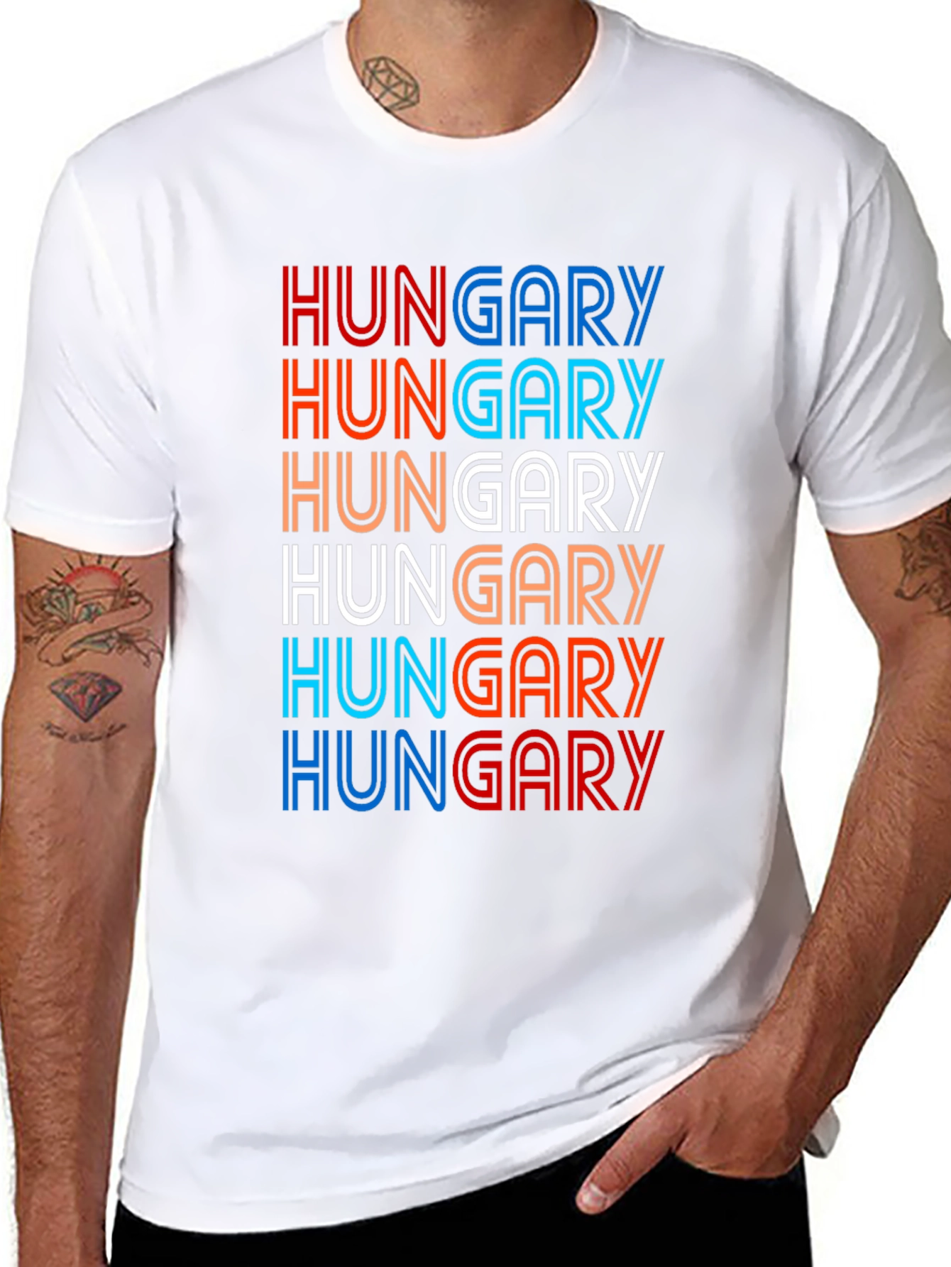 Hungary Retro Style T-Shirt - Country Pride Tee