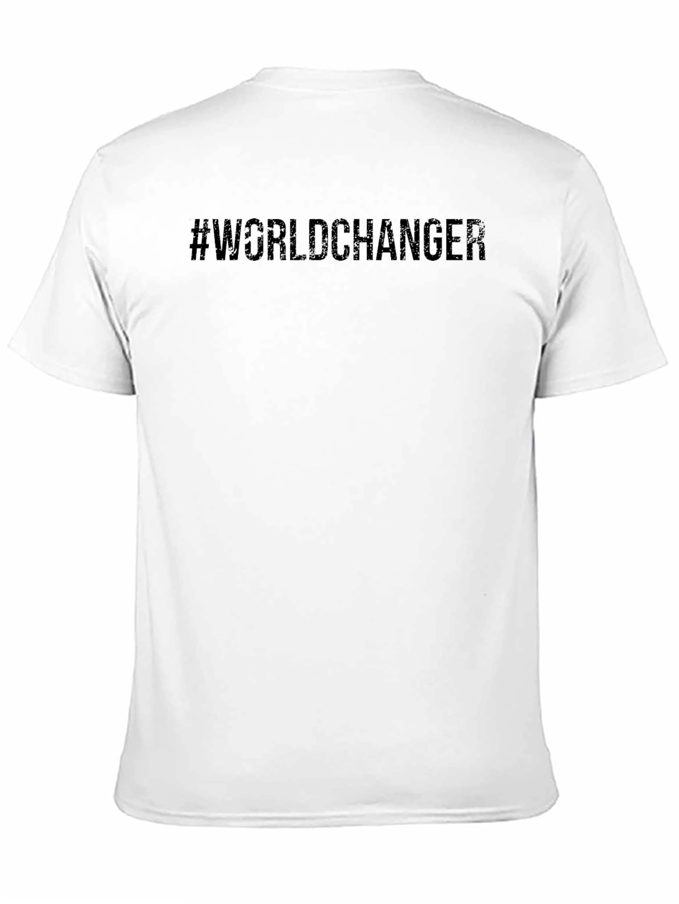 #Worldchanger Black Graphic T-Shirt - Modern Casual Style