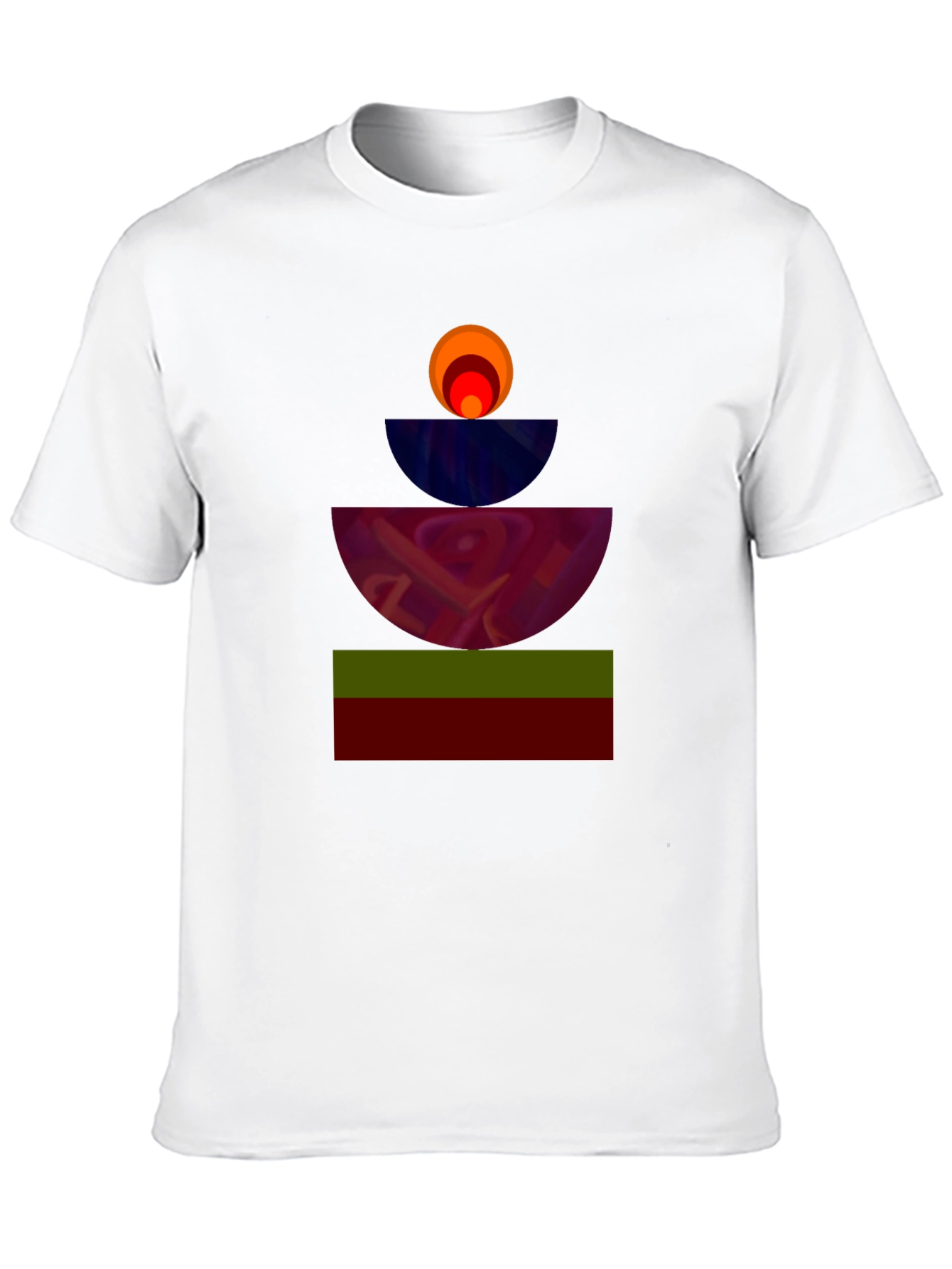 Abstract Geometric Graphic Black Tee