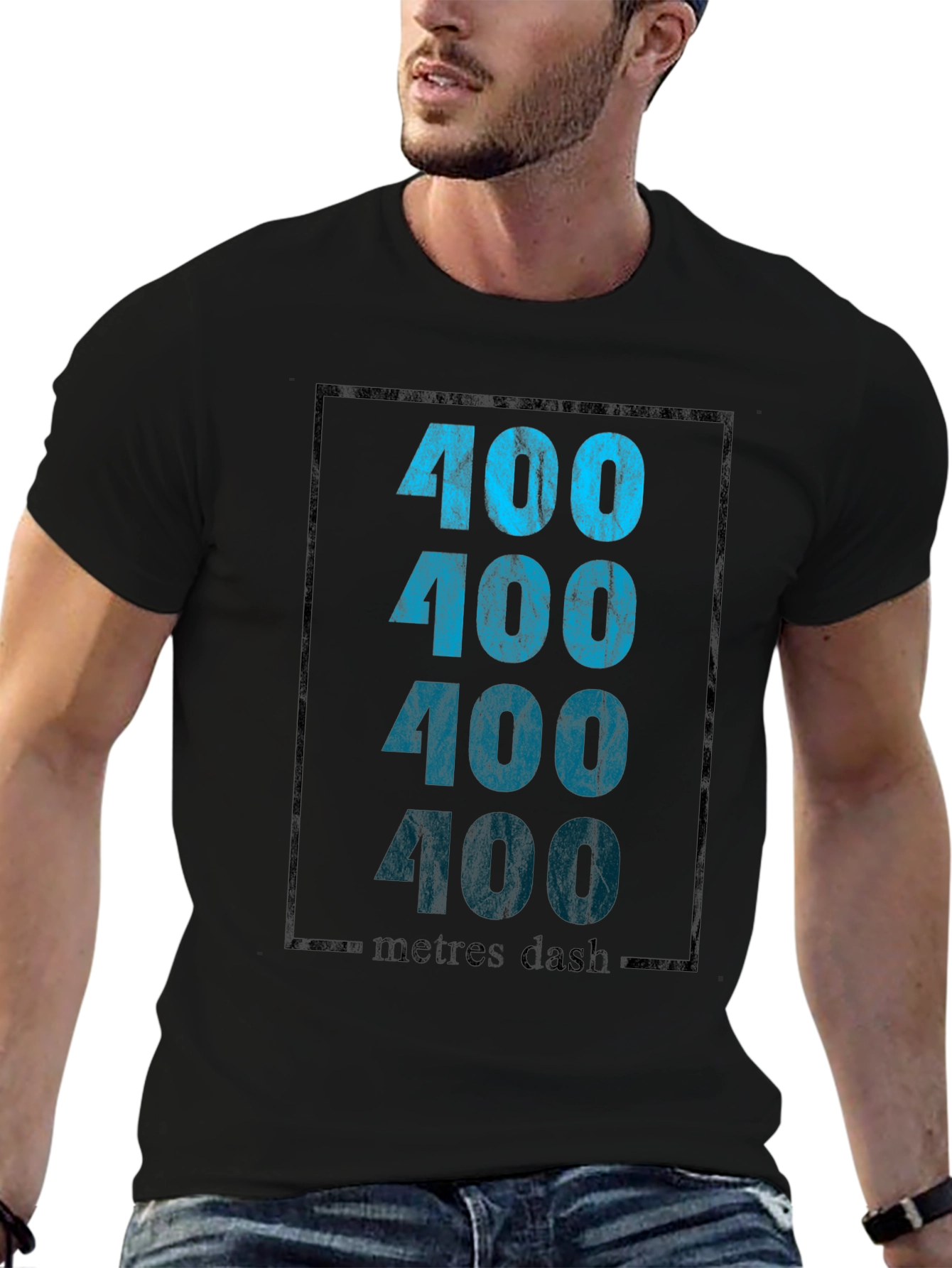 400 Metres Dash Graphic Tee - Athletic Style