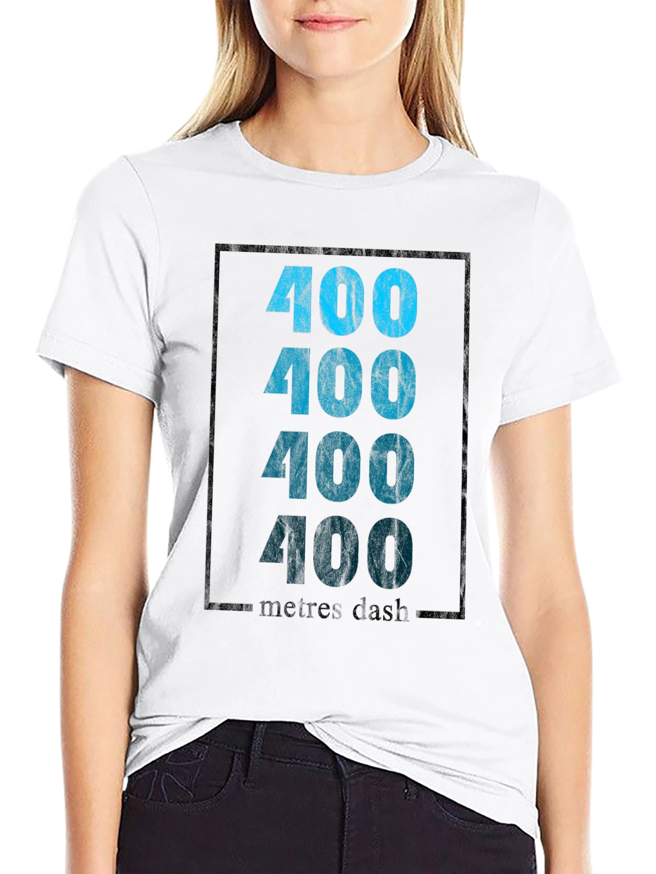 400 Metres Dash Graphic Tee - Athletic Style