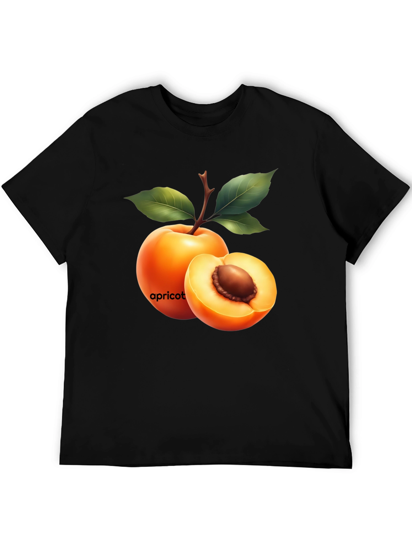 Apricot Graphic Tee - Fresh Fruit Design