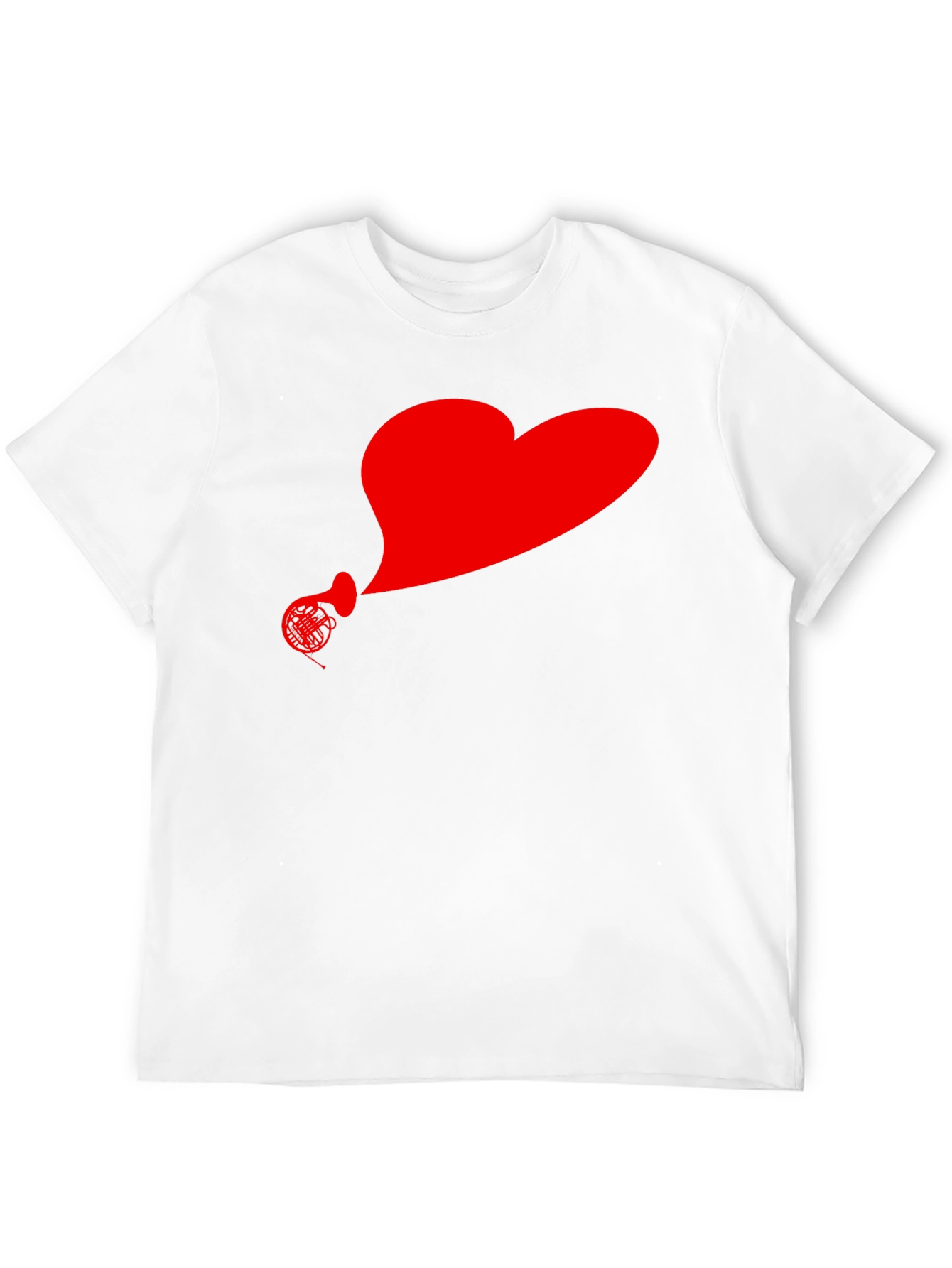 Heart Horn Graphic Tee - Stylish Musicians T-Shirt