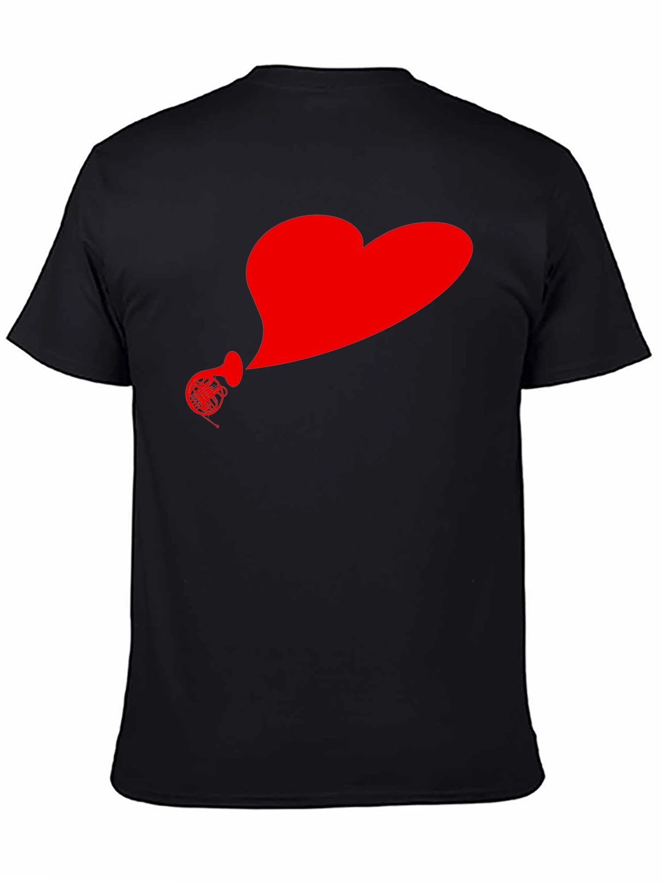 Heart Horn Graphic Tee - Stylish Musicians T-Shirt