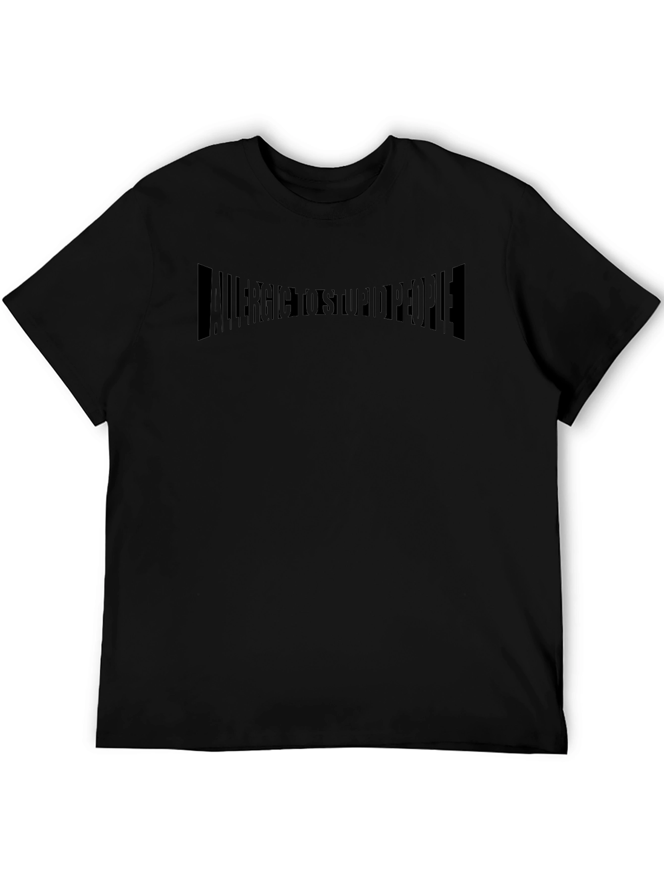 Allergic to Stupid People Black T-Shirt