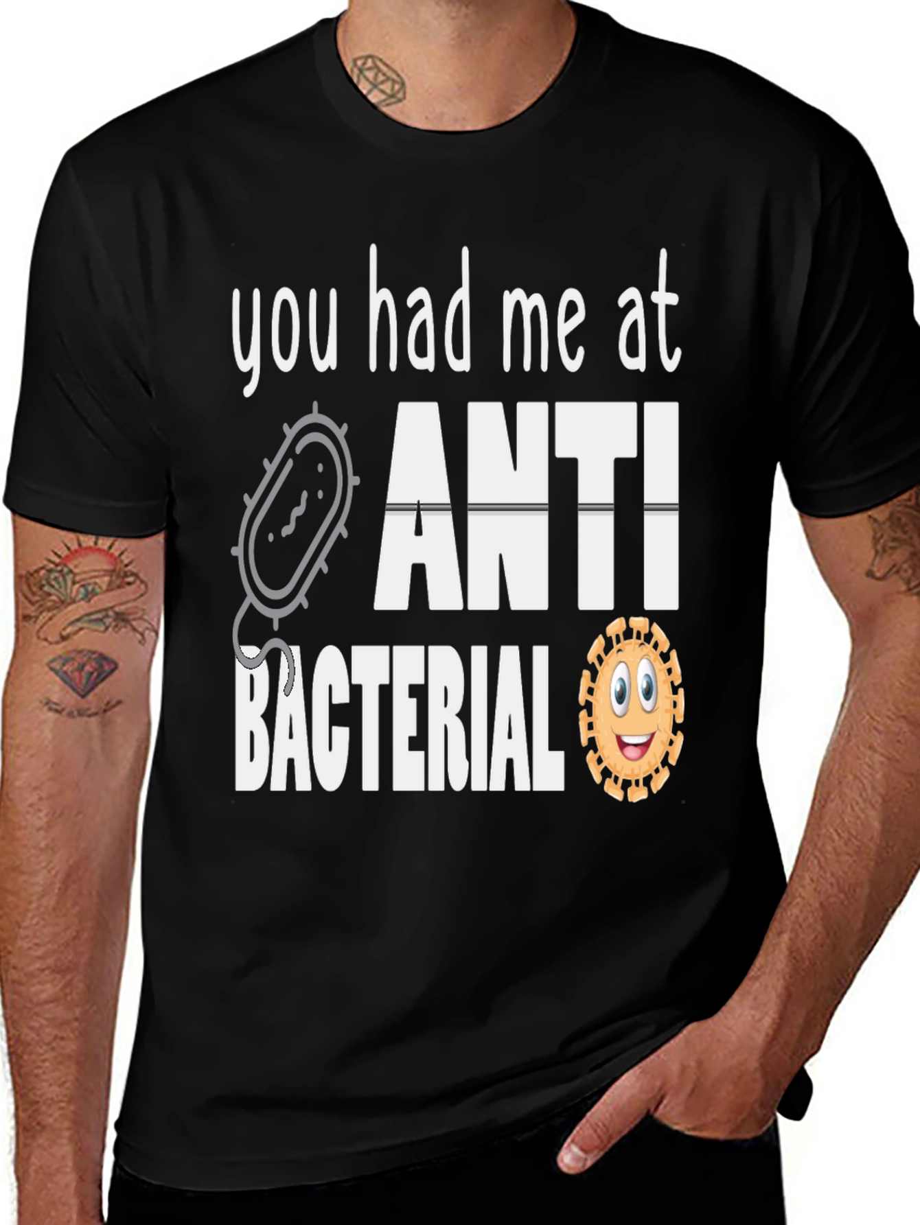 Anti-Bacterial Graphic Tee - Funny Novelty T-Shirt