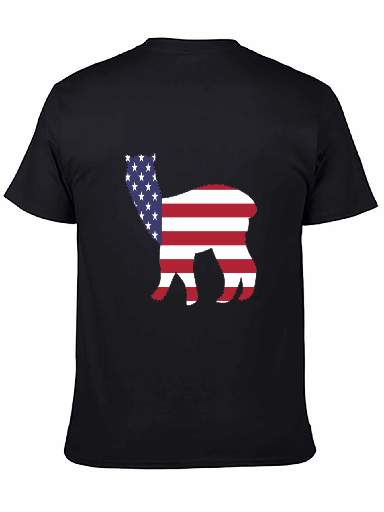 American Alpaca Tee - Patriotic USA Flag Animal Shirt