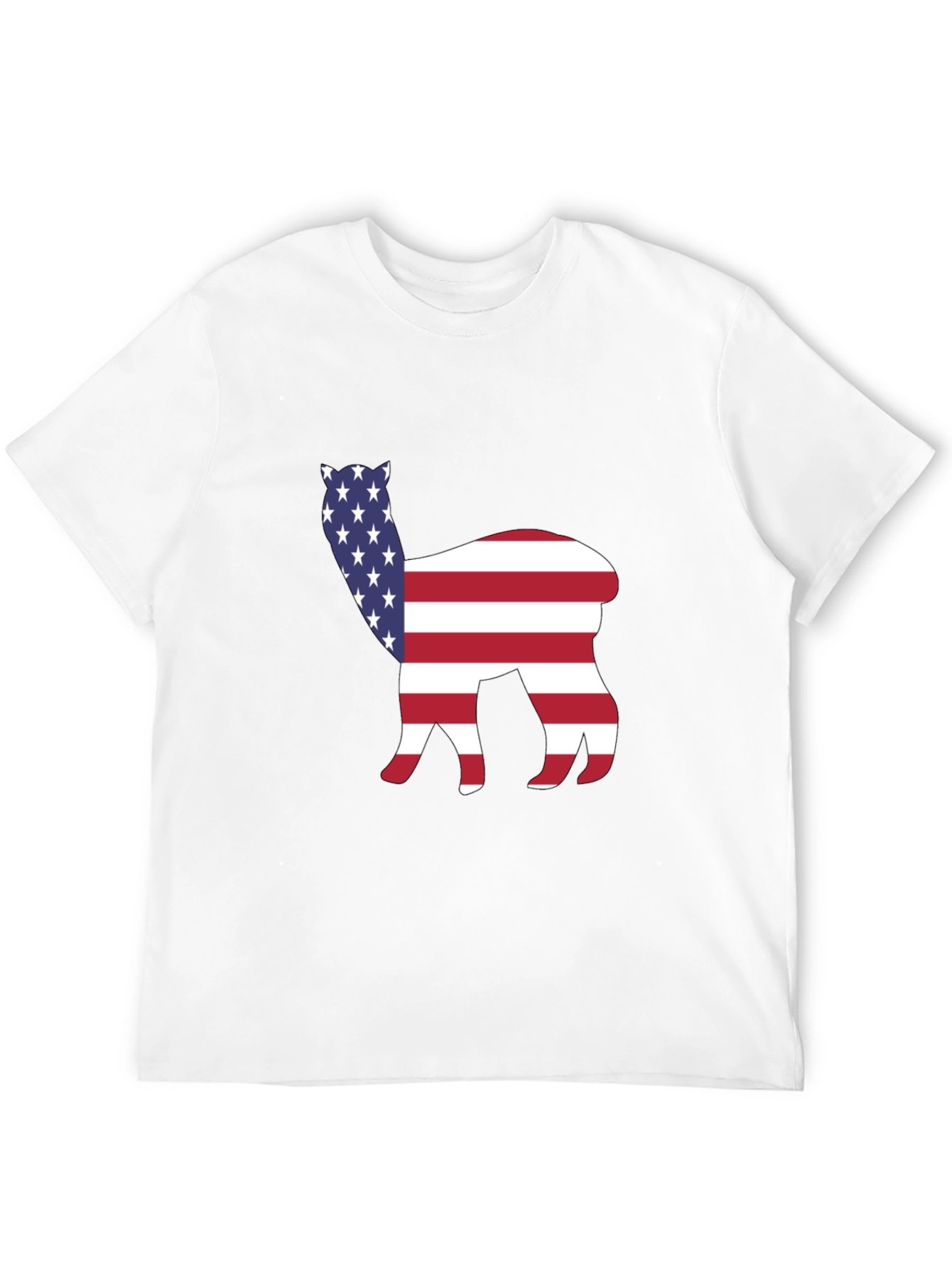 American Alpaca Tee - Patriotic USA Flag Animal Shirt