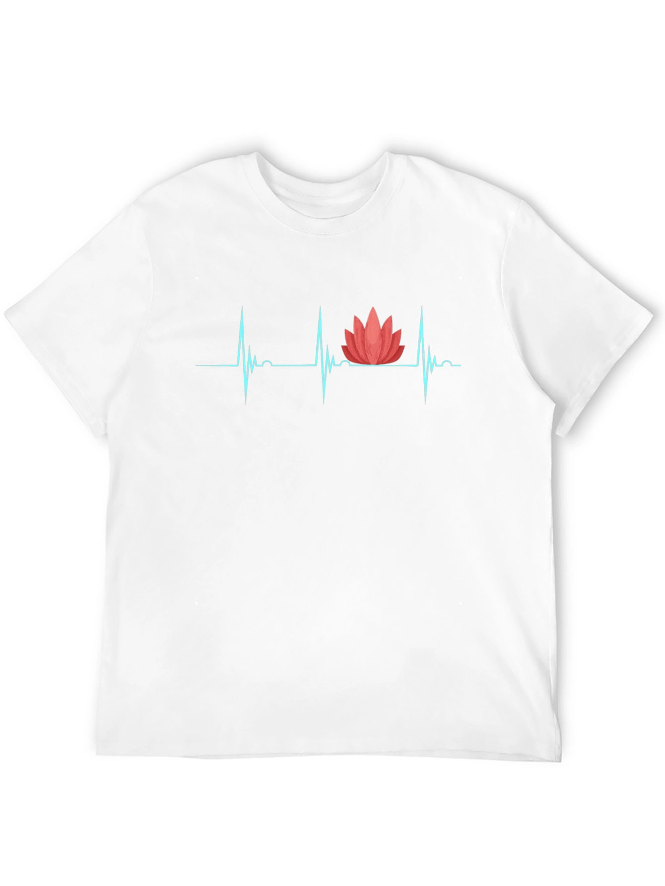 Heartbeat Lotus Graphic Tee - Black T-Shirt