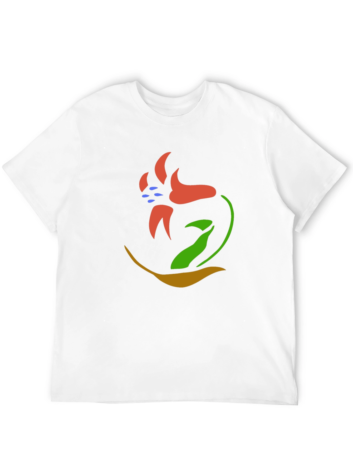 Abstract Flower Graphic Tee - Black Unisex T-Shirt