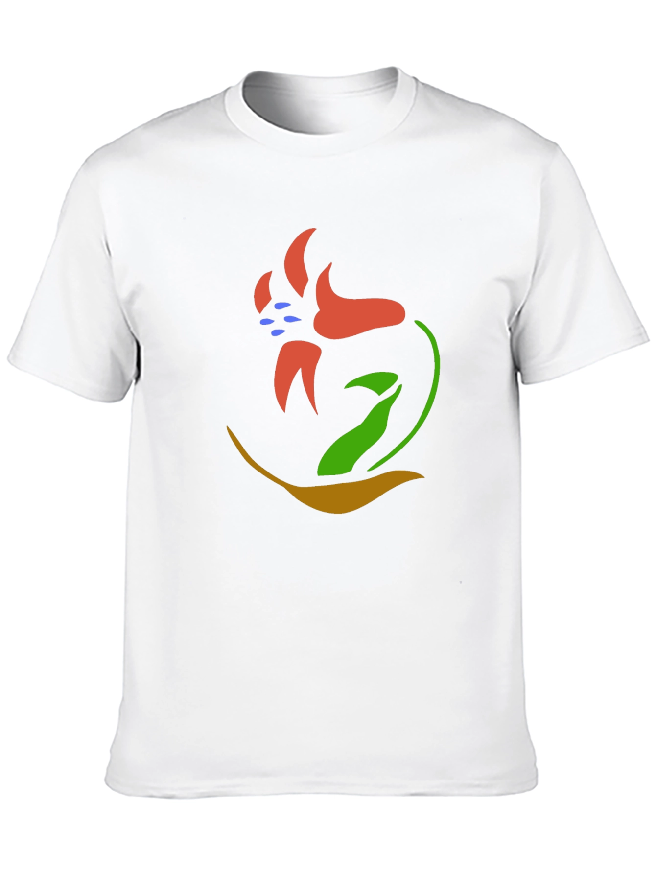 Abstract Flower Graphic Tee - Black Unisex T-Shirt