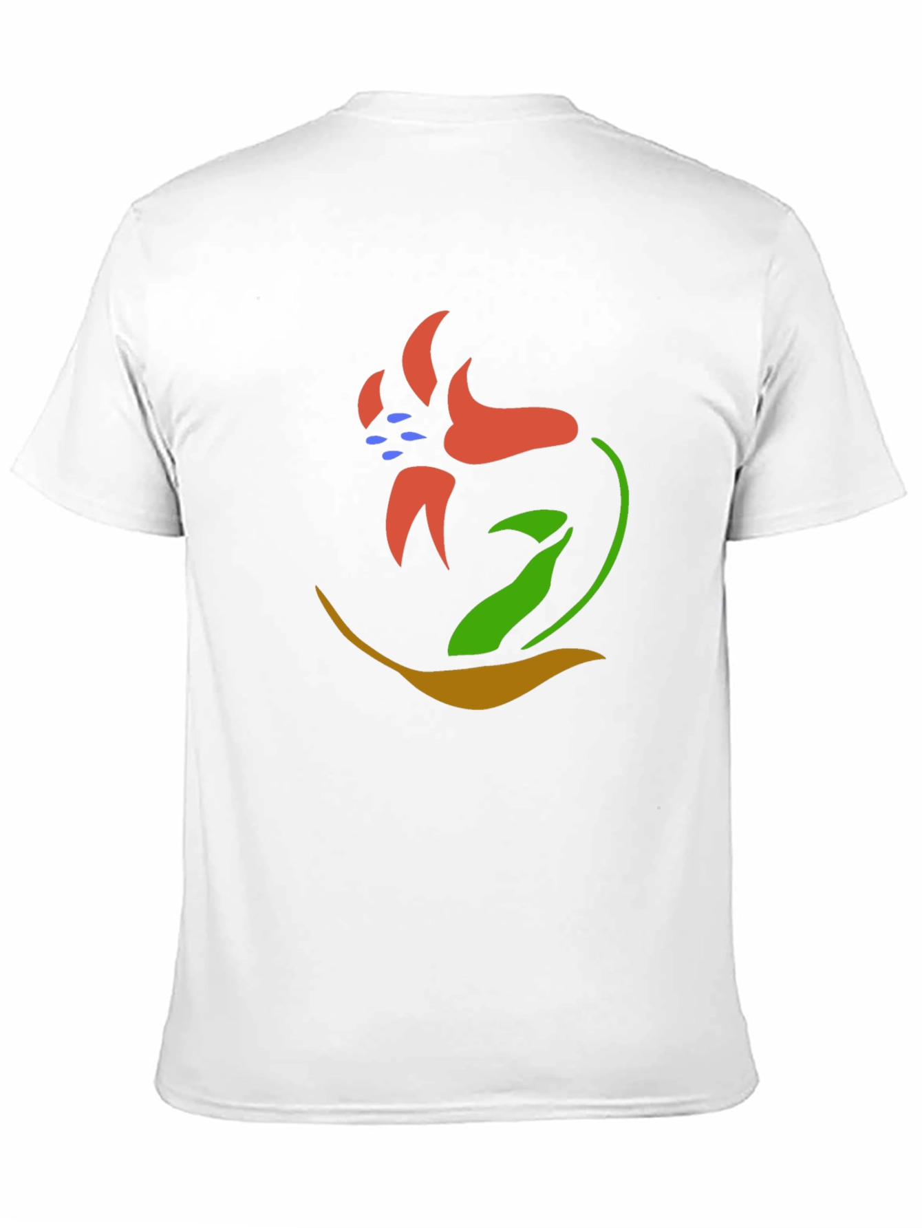 Abstract Flower Graphic Tee - Black Unisex T-Shirt