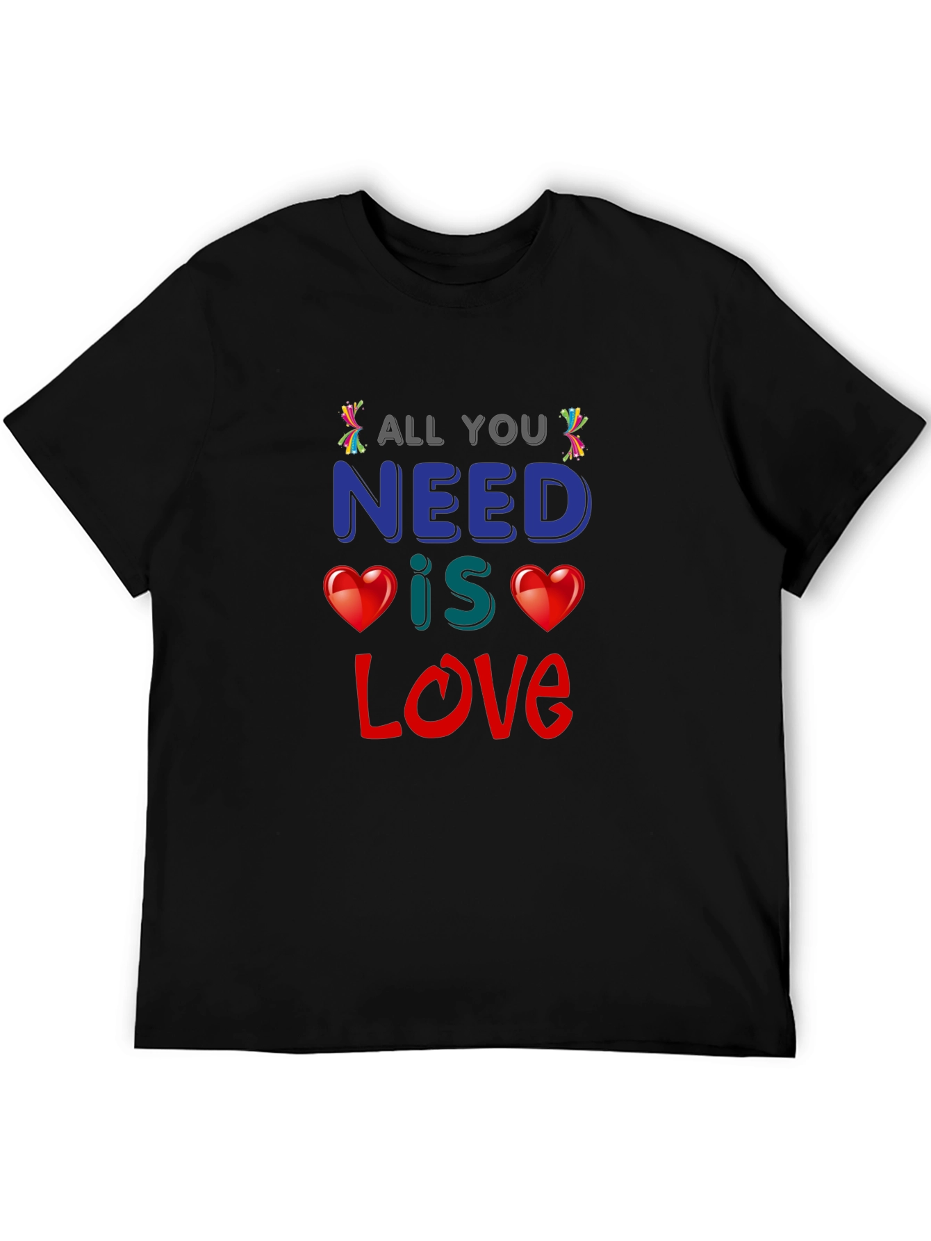 All You Need Is Love Graphic Tee - Black