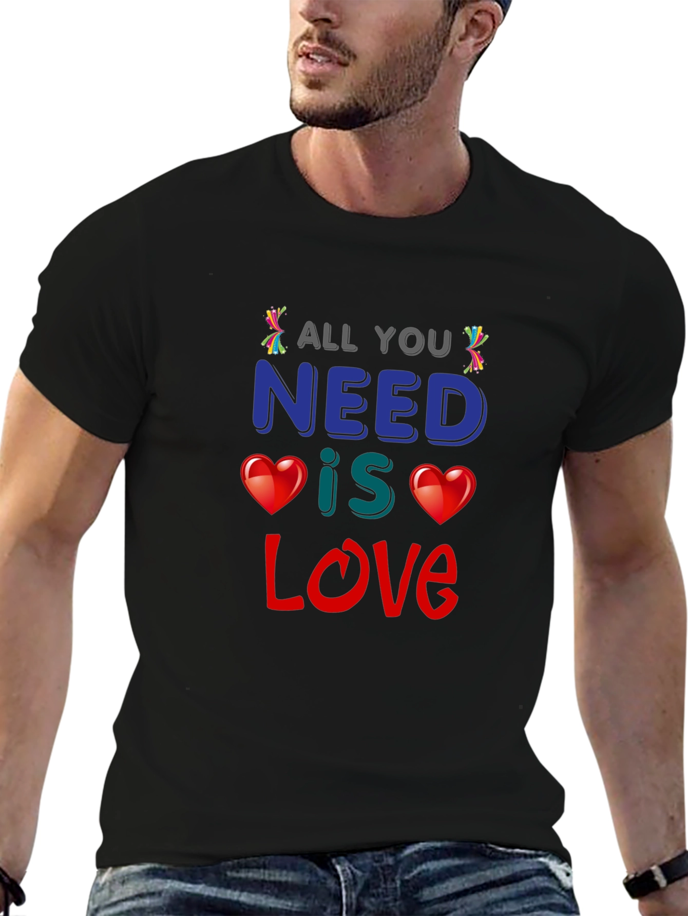 All You Need Is Love Graphic Tee - Black