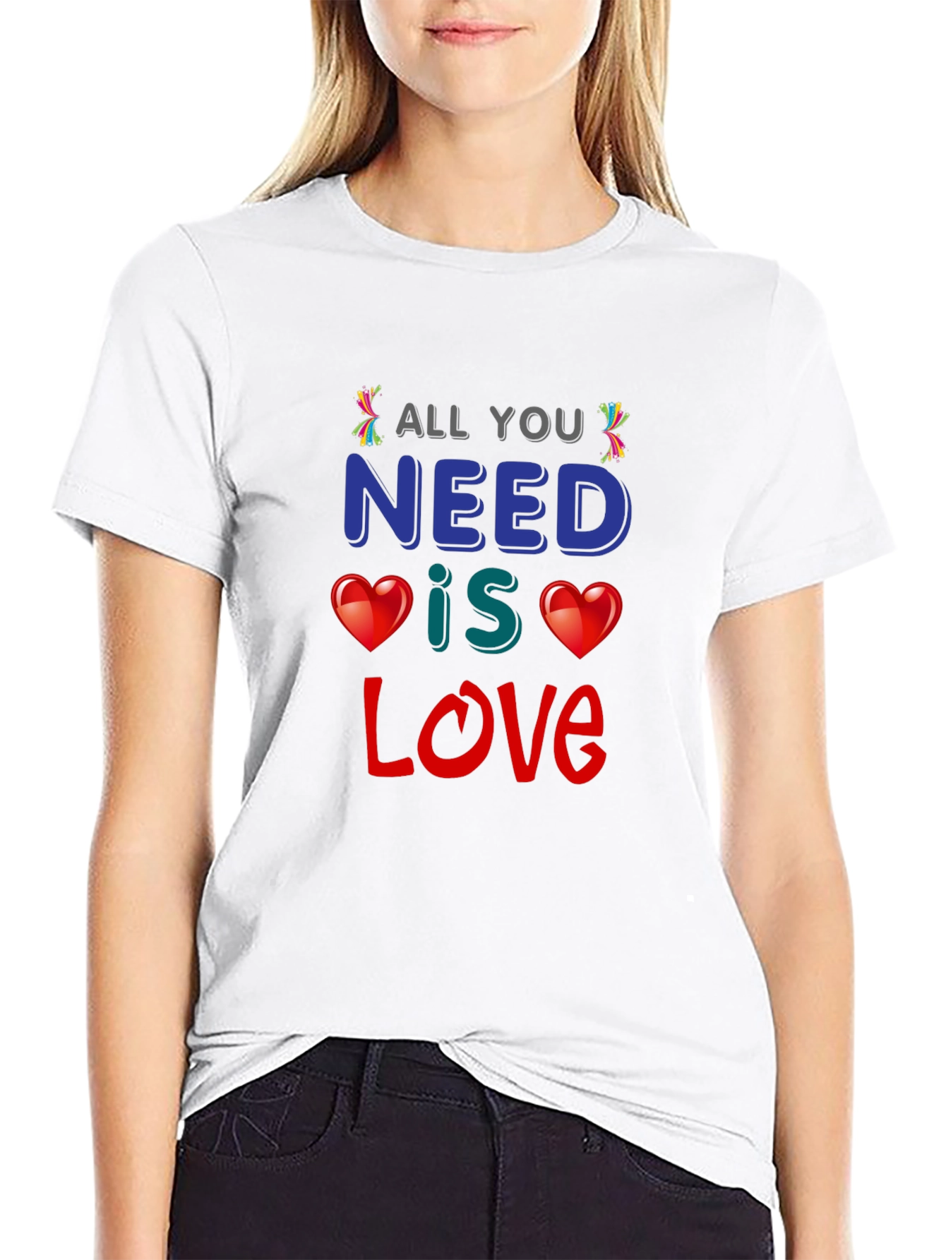All You Need Is Love Graphic Tee - Black