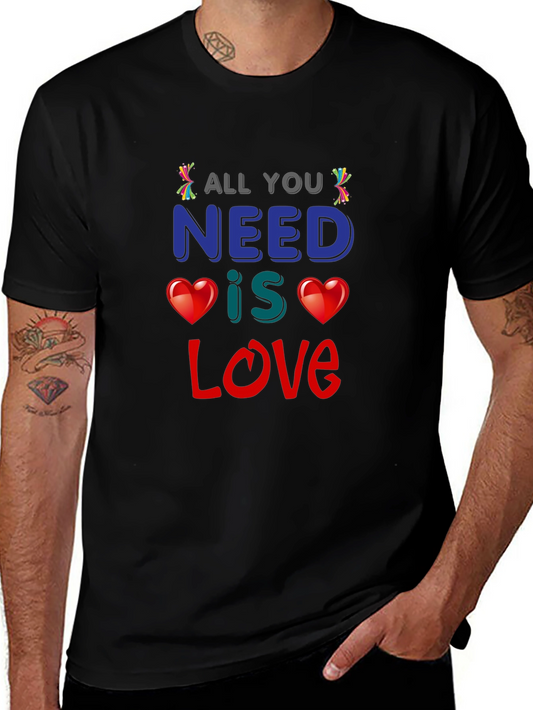 All You Need Is Love Graphic Tee - Black
