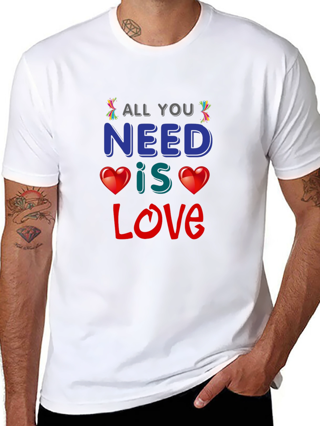 All You Need Is Love Graphic Tee - Black