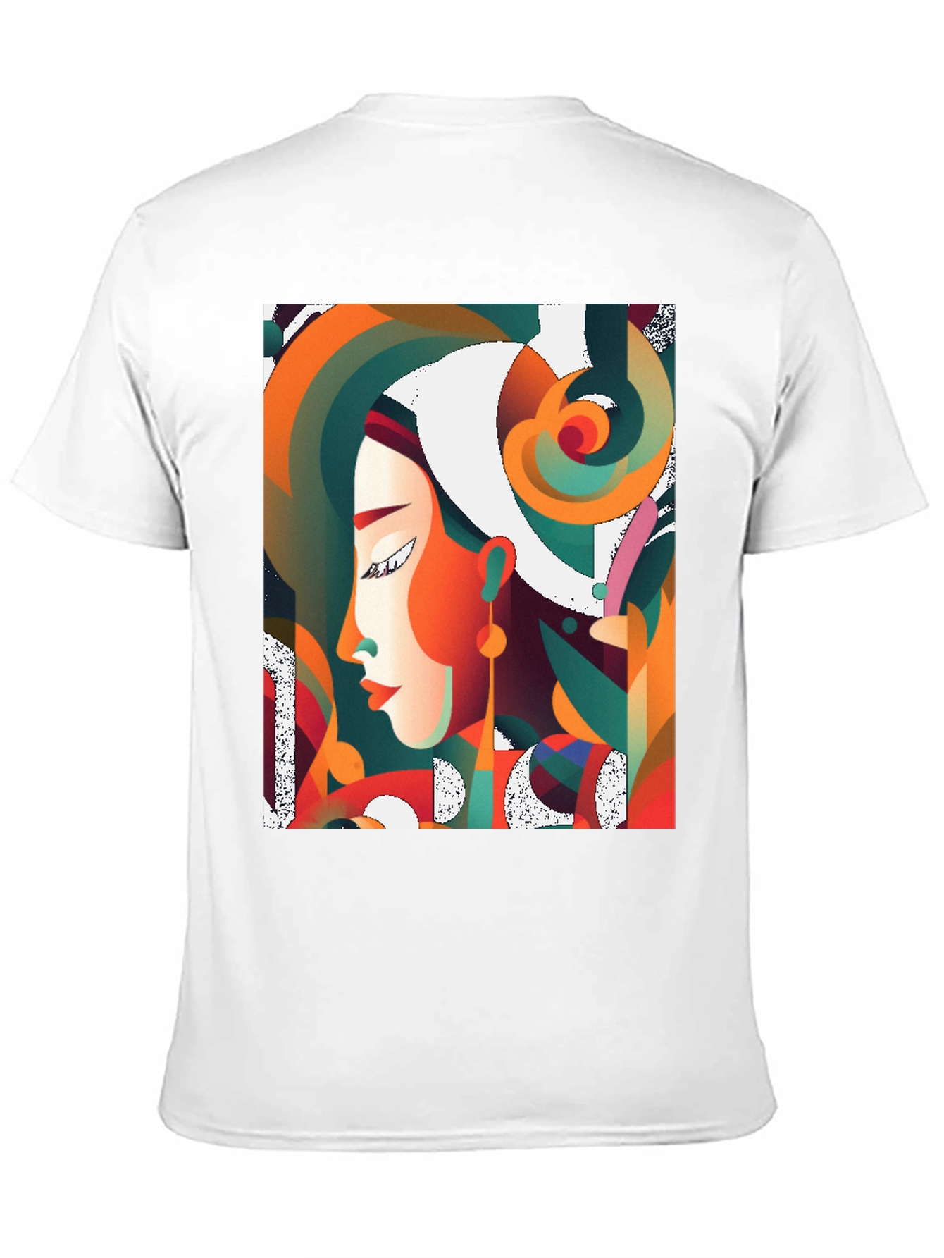 Abstract Art Woman Graphic Black T-Shirt
