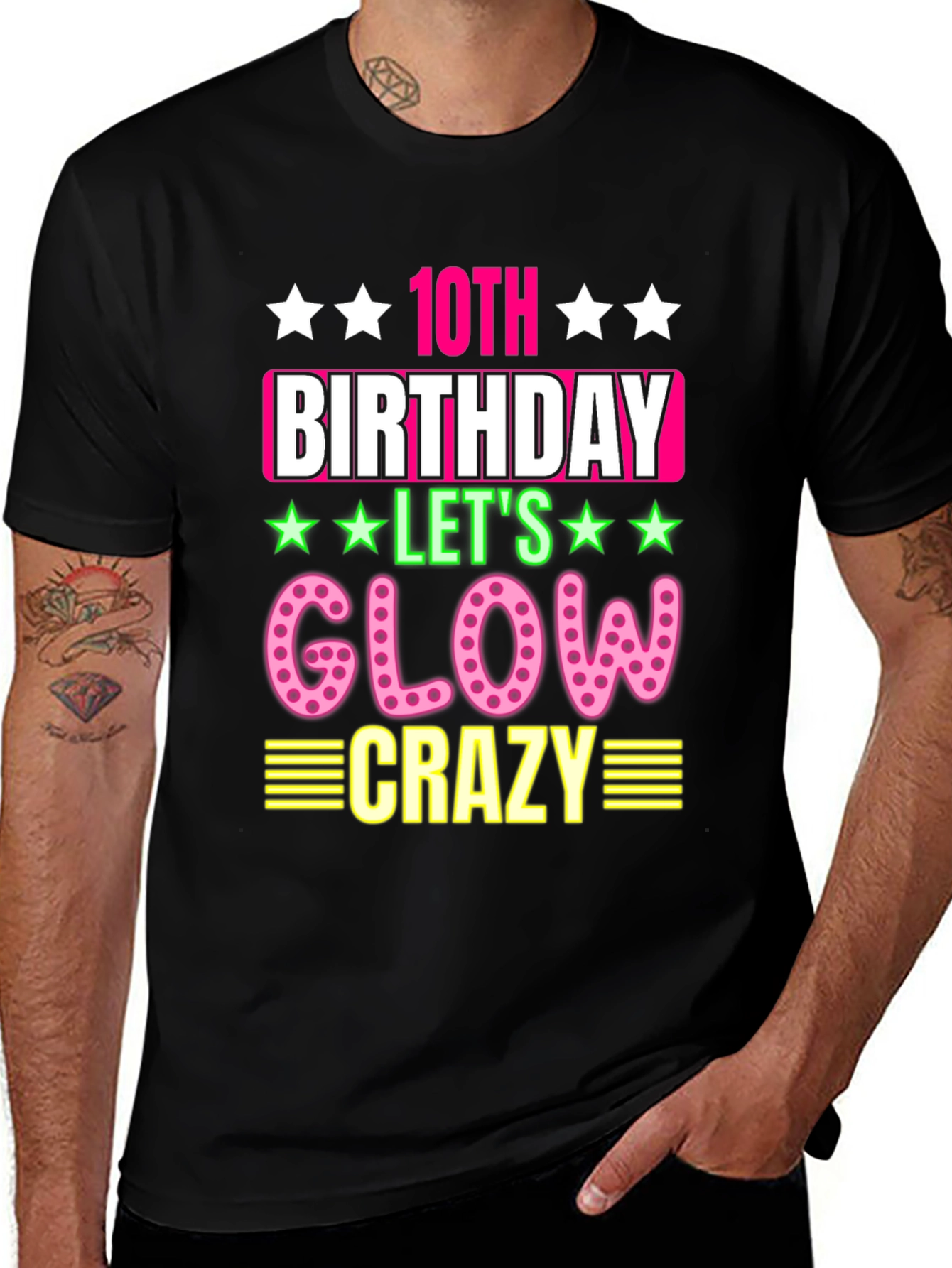 10th Birthday Glow Crazy T-Shirt