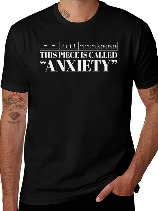 Anxiety Music Note Graphic T-Shirt - Soft Cotton Tee