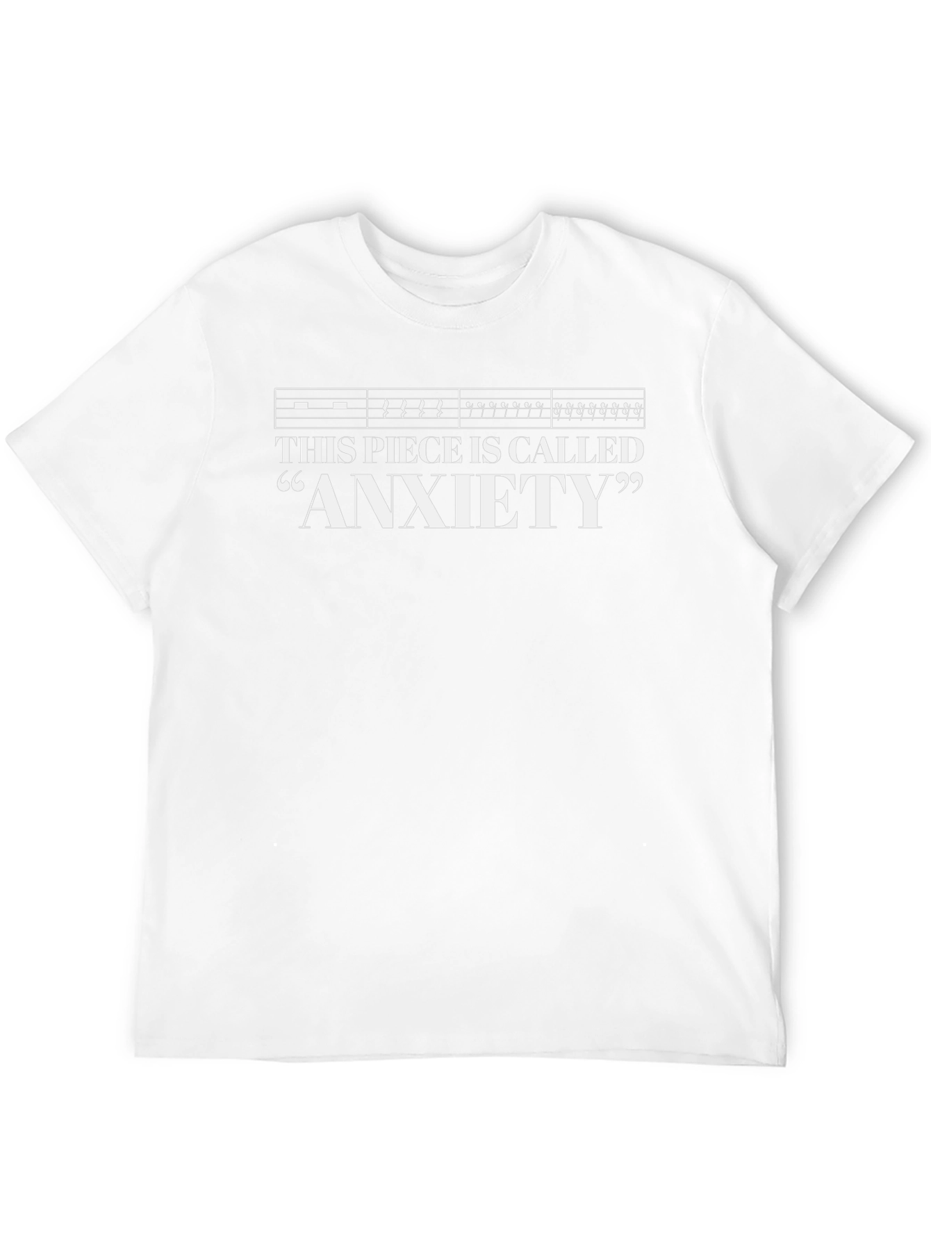 Anxiety Music Note Graphic T-Shirt - Soft Cotton Tee